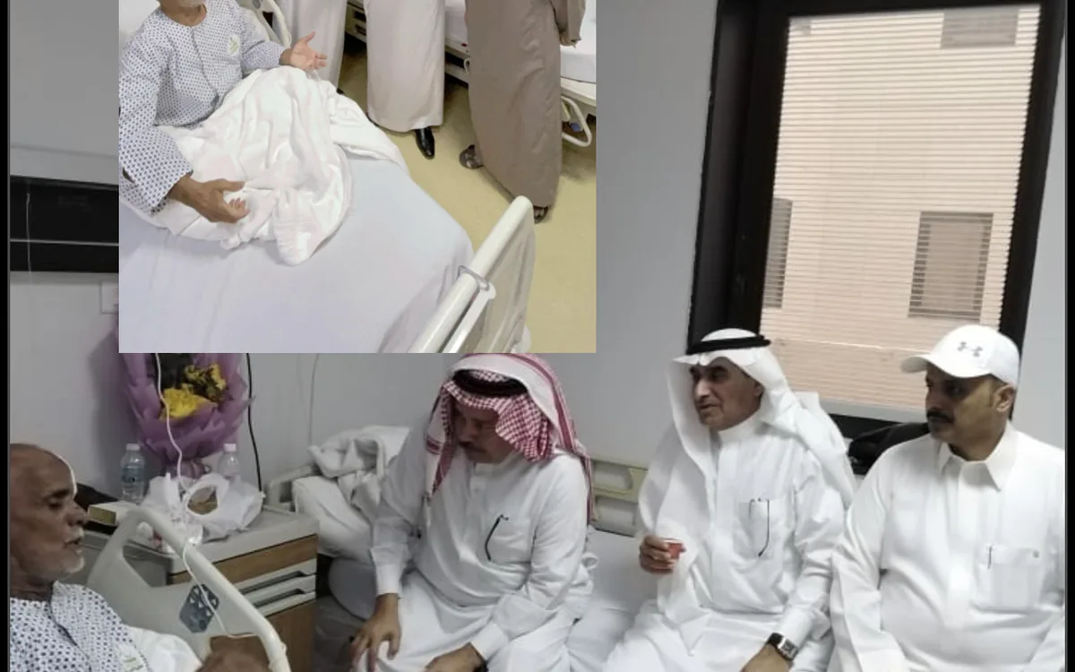 زيارة رئيس رابطة مشجعي المنتخب السعودي في المستشفى